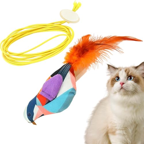 Filvczt Interactive Bird Cat Toy, Kitten Toys Bird, Activated Kitten Toy Bird, Interactive Cat Exercise Toy, Teaser Catnip Toy, Easy to Use, Portable for Indoor Cats Chasing, Chewing von Filvczt