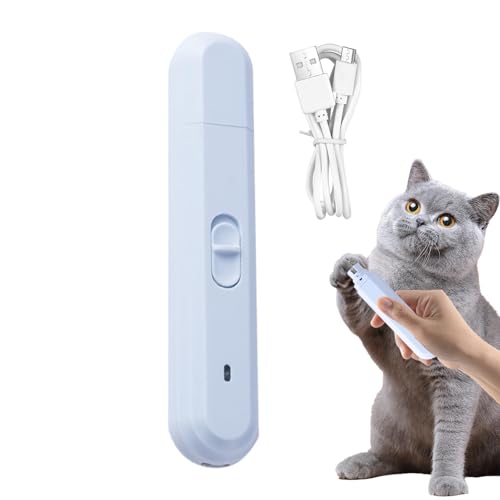 Filvczt Pet Nail Trimmers, Nails Trimmer Grinder, LED Lighted Pets Grooming Kits, Quiet Pet Nail Trimmer, Portable Dog Nail Grinder, Easy to Use, Portable for Bedroom, Outing at Home von Filvczt