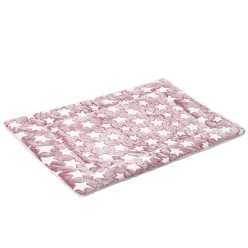 Filvczt Warmes Katzenbett, Thermo-Haustiermatte, waschbar, mit rutschfester Unterseite, weiches und gemütliches Material, 35 x 20 x 5 cm, Rosa & Weiß/Blau & Weiß, für Haustiere im Innenbereich von Filvczt