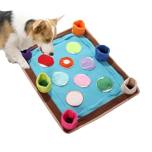 Futtermatte für Hunde, bunte Filz-Anti-Rutsch-Schnüffelmatte, interaktives Anreicherungsspielzeug, le-Matte für Hunde, interaktives Fütterungsspiel-Spielzeug, einfach zu bedienen, leicht zu waschen von Filvczt