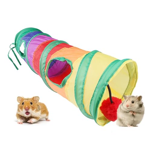 Hamster Playground Hamster Tunnel Toy, Small Pet Fun Tunnel, Small Animal Activity Fun Toys, Seesaw Tunnel Toy, Hamster Hollow Tunnel, Easy to Use, Portable for Hamster House von Filvczt