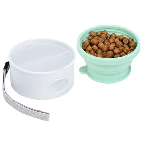 Hund Wassernapf, Pet Treat Faltbarer Behälter, Pet Food Storage Wassernapf, Tragbares Hundezubehör, Reise Hundenäpfe, Einfach zu bedienen, Tragbar für Große und Mittlere Hunde von Filvczt