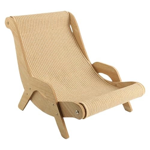 Katzen-Sisal-Stuhl, Kätzchen-Lounge-Liege, Kätzchen-Holzstuhl, langlebig, tragbar, 51,5 x 37 x 31,5 cm, für Garten, Wohnzimmer, Schlafzimmer von Filvczt