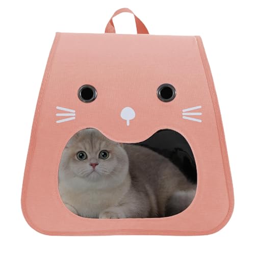 Portable Cat Backpack, Soft Breathable Puppy Backpack, Openings Pet Carrying Bag, Backpack Pet Carrier, Ideal Pet Transport Bag, Easy to Use, Portable for Small Cats and Dogs von Filvczt