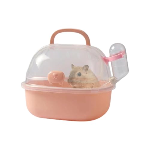 Tragbare Hamstertrage, Hamster Outdoor Box, Atmungsaktiver Tiertragekäfig, Tragbare Hamster Reisetasche, Tragen Reisekäfig, Einfach zu bedienen, Tragbar für Kleine Haustiere und Zwerghamster von Filvczt