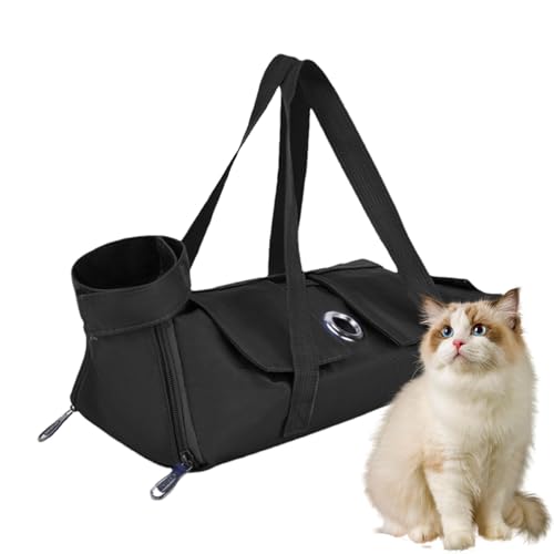 Travel Pet Bags, Faltbare Ergonomische Katzentragetasche, Tragbare Haustiertragetasche, Nylon Katzentragetasche, Weicher Stoff Katzentragetasche, Einfach zu bedienen, tragbar für Wandern, von Filvczt