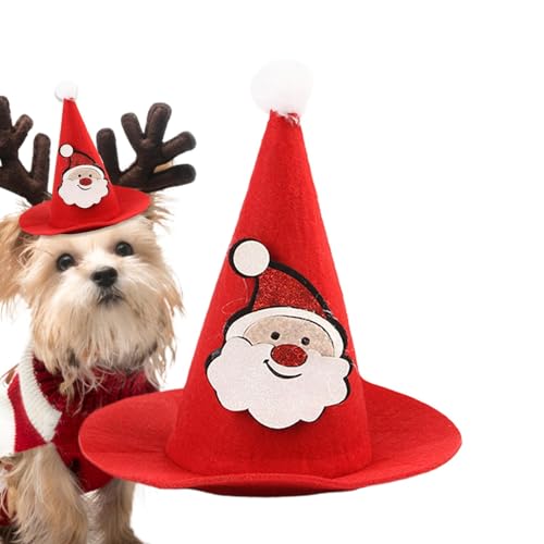 Weihnachtsmütze für Hunde, Weihnachtsmütze, Weihnachtsmannmütze, Cosplay-Kostüm-Zubehör, Weihnachts-Kopfbedeckung, Dekoration, Weihnachtsmann-Mütze, Dekoration, einfach zu bedienen, tragbar für von Filvczt