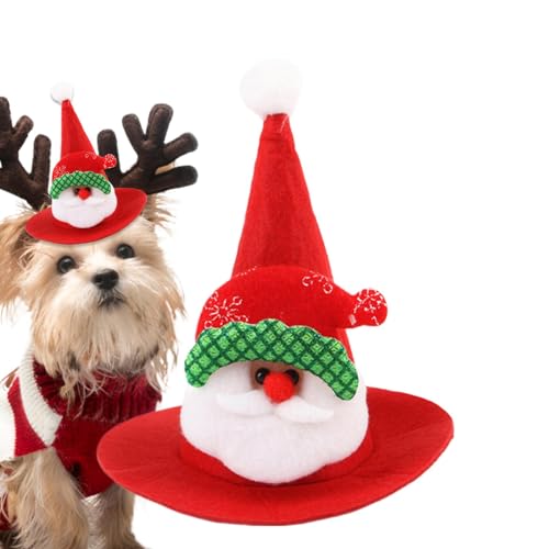 Weihnachtsmütze für Hunde, Weihnachtsmütze, Weihnachtsmannmütze, Cosplay-Kostüm-Zubehör, Weihnachts-Kopfbedeckung, Dekoration, Weihnachtsmann-Mütze, Dekoration, einfach zu bedienen, tragbar für von Filvczt