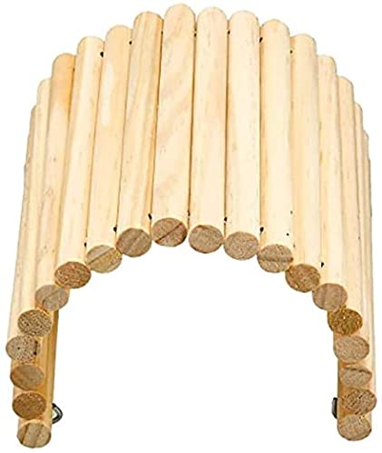 Hamsterunterschlupf Hamsterbogen Brücke Spielzeug Holz Regenbogen Brücke Kleintiere Spielzeug Holzleiter Bogen Brücke für Hamster Igel Maus Ratte Meerschweinchen Kleintier (Holz) von FimGlk