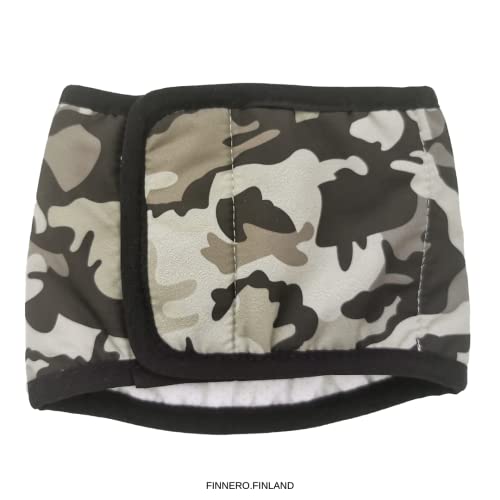 FINNERO JustinCase männliches Hundebauchband, waschbares Hundetuch Windelband (Camo, L) von FinNero