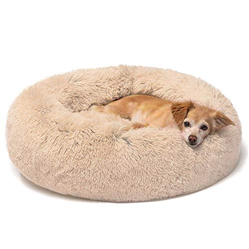 Findm Store Orthopädisches Haustierbett,Hundebett Bequemes Donut-Fluffy Luxe Weiches Plüsch Kuschelbett Rundes Hundesofa/Hundekörbchen/Kissenbett Für Hunde Und Katzen,Maschinenwaschbar von Findm Store