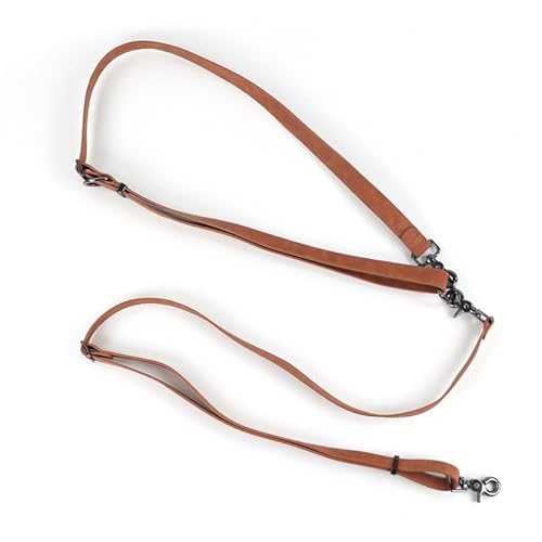 Fine Paws® Freihandleine mit Halsband [Individuell Verstellbare Länge] - Halsband Hund mit extra Handschlaufe (aus veganem Leder) - Hands free leash (In verschiedenen Größen) - Hundehalsband mit leine von Fine Paws