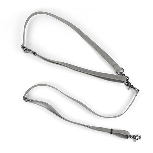 Fine Paws® Freihandleine mit Halsband [Individuell Verstellbare Länge] - Halsband Hund mit extra Handschlaufe (aus veganem Leder) - Hands free leash (In verschiedenen Größen) - Hundehalsband mit Leine von Fine Paws