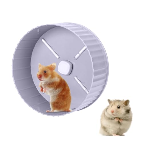 FineInno 6.7in Leise Hamster Rad Hamster Übungsrad Silent Laufräder Hamster Whee Kleine Haustier Hamsterrad Spielzeug für Zwerghamster,Chinchilla,Mäuse (Grau) von FineInno