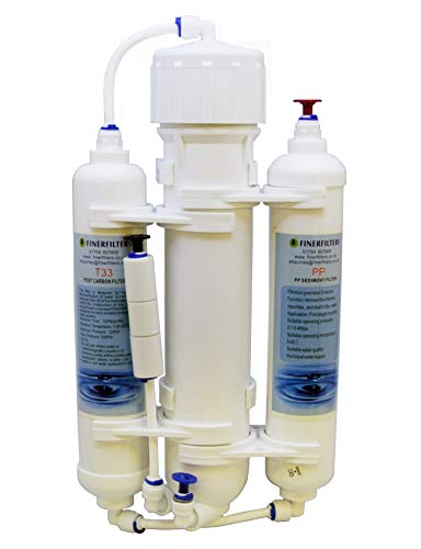 FINERFILTERS Umkehrosmose Aquarium-Wasserfiltersystem, kompakt, 3-stufig, tropische Fische, Diskus und Marine, mit 100 GPD Membran von Finerfilters