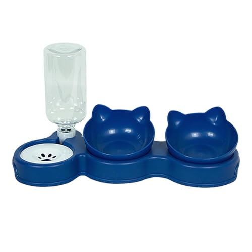 3-in-1-Futterspender-Set – Automatisches Wasser und Napf für Hunde und Katzen – Dunkelblau von Finlon