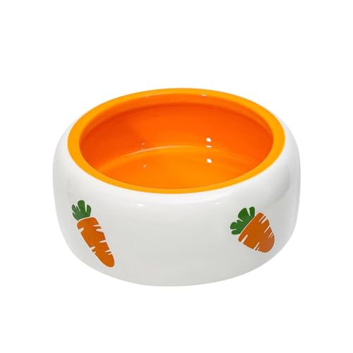 Groer Keramik-Futternapf – für Kaninchen, Hamster, Frettchen und mehr – 11 cm x 4,5 cm rund von Finlon