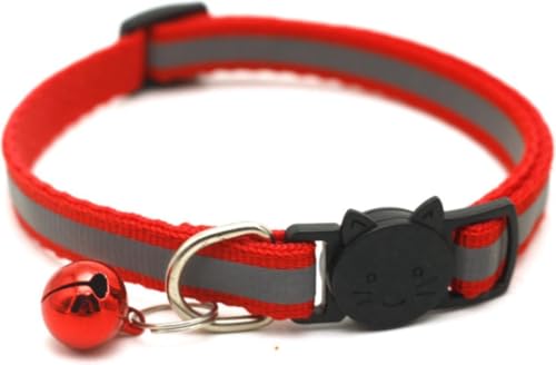 Finnacle - Katzenkragen mit Sicherheitsverschluss und Bell - Reflektieren - einstellbar - 19/32 cm - Collet - Katzenband - Kätzchen - Katze von Kragen - Rot von Finnacle