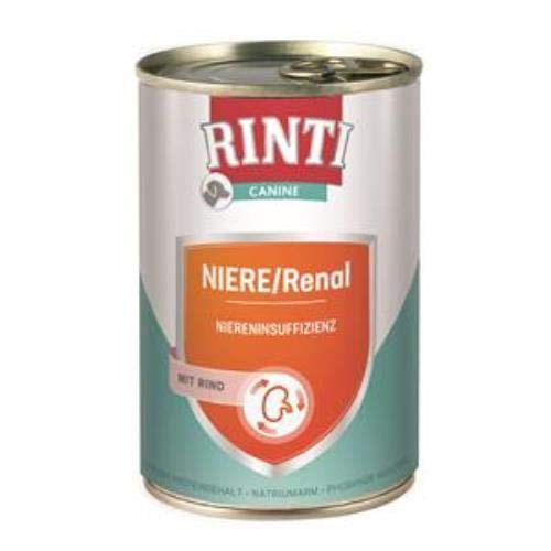 Finnern 6X Canine Nieren/Renal mit Rind 400g chronischer oder akuter Niereninsuffizienz für ausgewachsene Hunde (7,48 € /1 Kg) von Rinti