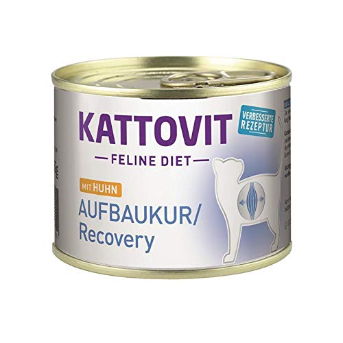 Kattovit Feline Diet Aufbaukur/Recovery Huhn | 12 x 185g Katzenfutter von Finnern