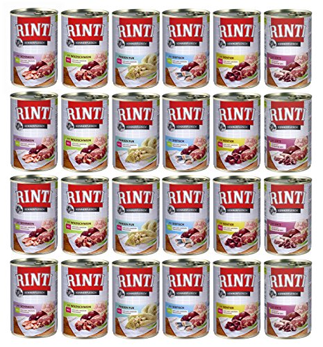 Rinti Hundefutter Nassfutter Mischpaket Multipack 2 (24x400g) von Rinti