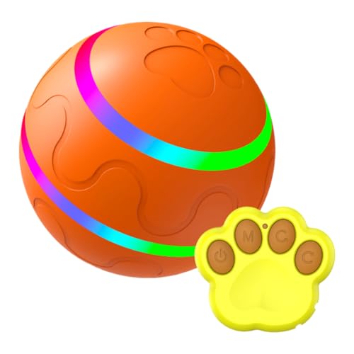 Fiorky 【1】 商品标题优化： Silikon + Abs Hundeball, Durchmesser 80mm, wasserdicht (IP54), Crazy und Normal Modus, 500mah Batterie, 7 Tage Standby, geeignet for Hunde, Katzen und andere Haustiere von Fiorky