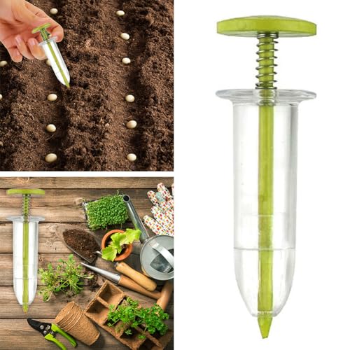 Fiorky Aussaat-Samenspender, Sämaschine, Kleiner Samenverteiler, Samenspender, Säwerkzeug, Gartenbau-Aussaat, Mini-Hand-Samenverteiler for den Garten von Fiorky