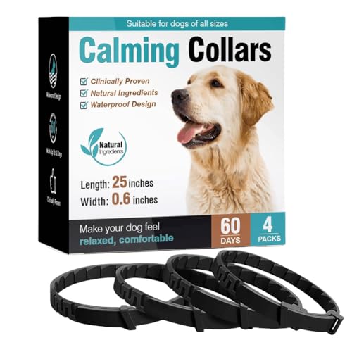 Fiorky Beruhigendes Halsband für Hunde, zur Linderung von Angstzuständen, Pheromon-Halsbändern, Linderung von Angst, Stress und schlechtem Verhalten, Pheromone, hält 60 Tage, passend für kleine, von Fiorky