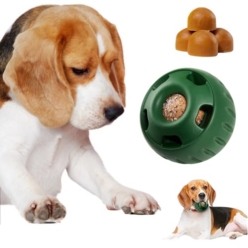 Fiorky Schleckball für Hunde, Pupsicle Hunde Kauspielzeug, Schnüffelball für Hunde, Kauspielzeug Für Hundefutterspender, Interaktives Hunde Leckerli Ball Spielzeug von Fiorky