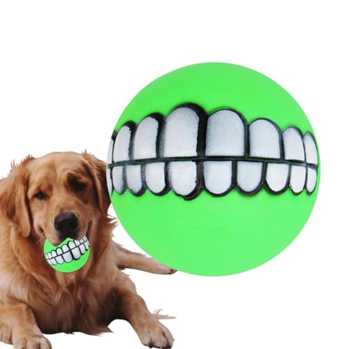 Beißball für Hunde, Beißball für Hunde,Quietschende Beißbälle für Hunde | Sicherer PVC-Spielzeugball für große Hunde mit Sound für Welpen, interaktives Spielzeug, Spielhelfer im Freien von Firulab