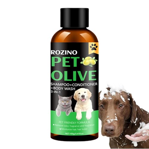 Haustiershampoo für Hunde - Desodorierendes Shampoo für Hunde - Langlebige Hundesprays, Desodorierungsmittel für stinkende Hunde und Welpen, Pflegemittel für weiches und glänzendes Fell, 100 g Firulab von Firulab