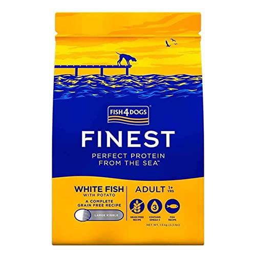 Fish4Dogs Finest Adult Complete - Weissfish Grosse brocken - 1,5 kg von Fish4Cats