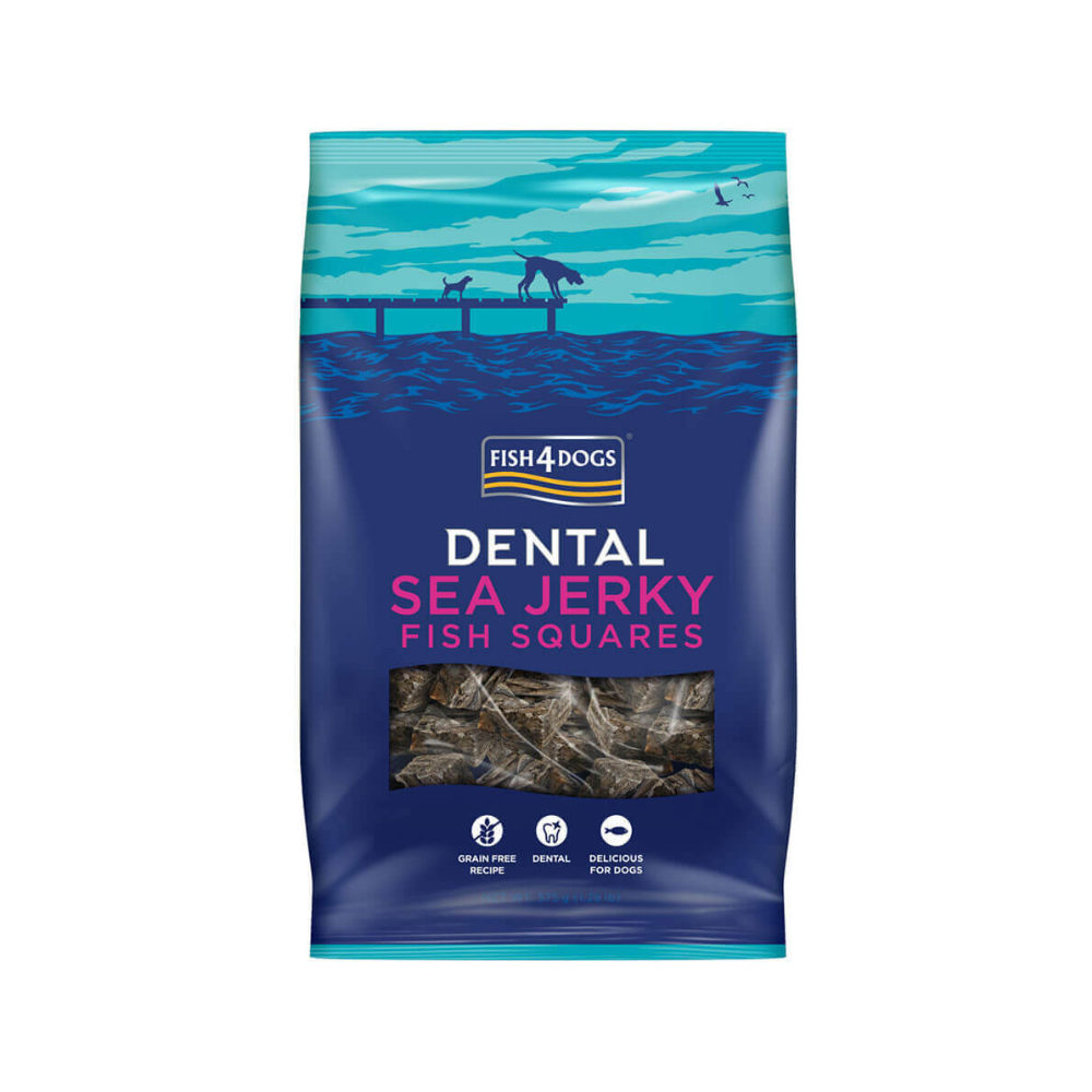 Fish4Dogs Dental - Sea Jerky Fish Squares - 575 g von Fish4Dogs