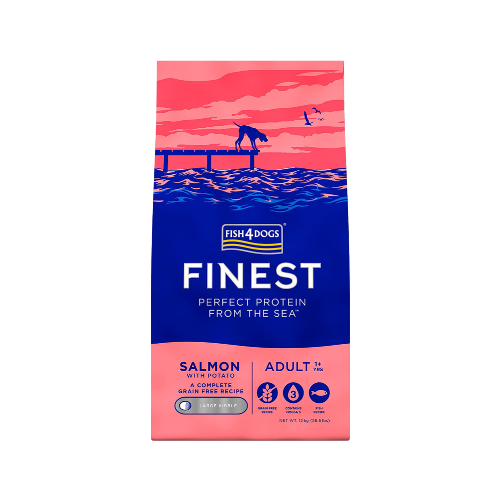 Fish4Dogs Finest Adult Complete große Brocken Hundefutter - Lachs - 1,5 kg von Fish4Dogs