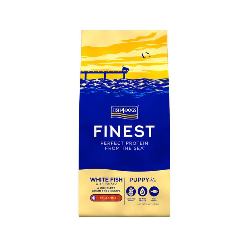 Fish4Dogs Finest Puppy Complete kleine Brocken Hundefutter - Weißfisch - 1,5 kg von Fish4Dogs