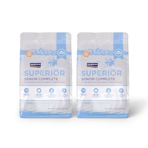 Fish4Dogs Superior Senior (kleine Trockenfutter), 1,5 kg, 2 Stück von Fish4Dogs