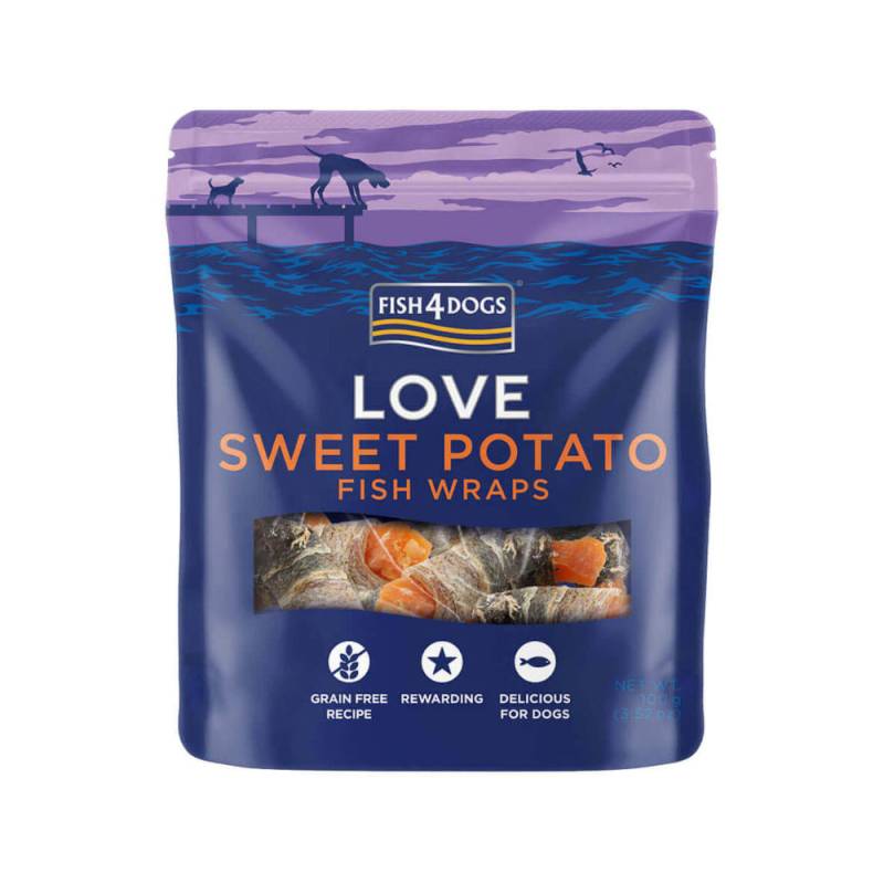 Fish4Dogs Sweet Potato Fish Wraps - 100 g von Fish4Dogs