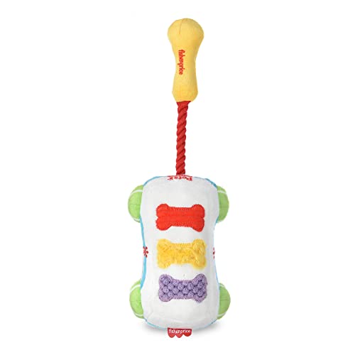 Fisher-Price for Pets Sound-Bites Plüschtier Xylophon für Welpen, Geräusche desensibilisieren Welpen gegen Geräusche | Geräuschmachendes Kauspielzeug für Welpen | Multifunktionales Hundespielzeug von Fisher-Price