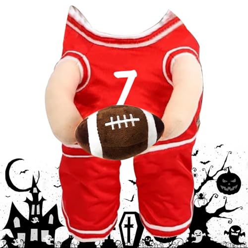 Fisssure Halloween-Kostüm Basketball für Hunde, Basketballspieler für Hunde mit Ball, Basketballtrikot mit Ball, Hundekostüm mit Ball, Sporttrikot für Tiere von Fisssure