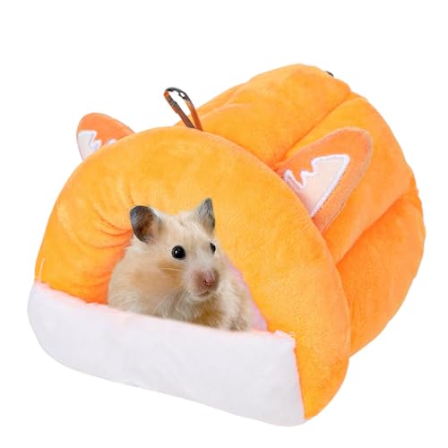 Fisssure Höhlenbett für Hamster, Hamsternest, Winterhaus für Tiere, gemütliches Höhlenhaus für Hamster, für Zwergkaninchen, Igel, Barbu, Winternest, Zubehör für Käfig von Fisssure