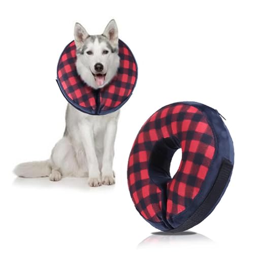 Fisssure Hunde-Donut-Halsband - Weiches Halsband Für Hunde, Aufblasbares Hunde-Donut-Halsband, Blow Up Donut Hundehalsband, Anti-Leck-Haustierschutzhalsband Für Hunde Und Katzen von Fisssure