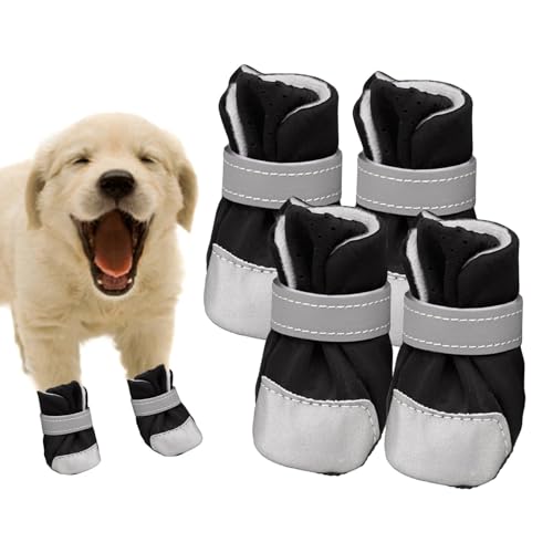 Fisssure Hundeschuhe für kleine Hunde – atmungsaktive Indoor-Hundeschuhe | rutschfeste, leichte Hundestiefel für verstellbare Dichtigkeit und Regenwetter von Fisssure