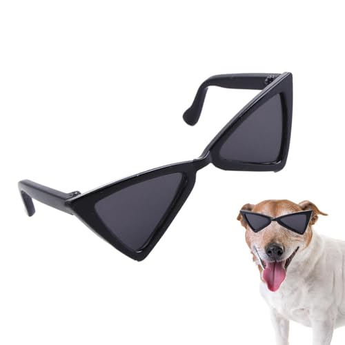 Fisssure Hundesonnenbrille,Süße Hundesonnenbrille - Lustige dreieckige Haustier-Sonnenbrille,Leichte Cosplay-Brille, modisches Haustierzubehör für Partys, Zeremonien, Festivals von Fisssure