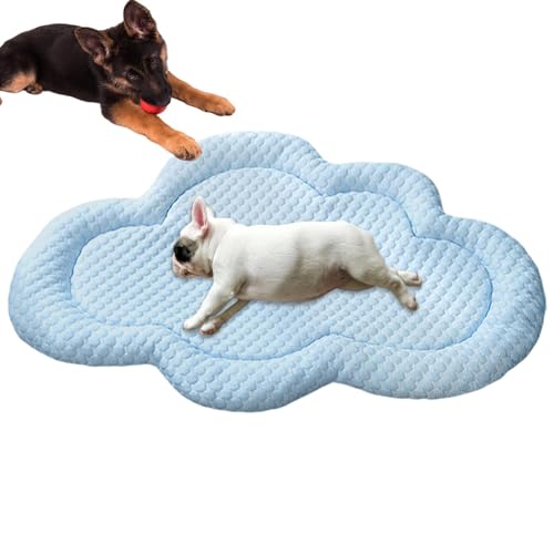 Fisssure Kühlende Hundedecke, Hundekühlmatte,3D-Wolkenform-Katzen-Kühlmatte - Tragbare Haustierbedarf für den Innen- und Außenbereich, Schlafhüttenmatte für das Haus und mittelgroßer Hunde von Fisssure