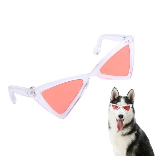 Fisssure Lustige Hundesonnenbrille, Katzensonnenbrille | Retro-Dreieck-lustige Brillen | Leichte Hunde-Cosplay-Brille, Tierkostüm-Brille zum Fotografieren, für Ausflüge von Fisssure