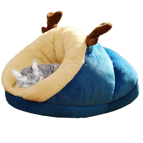 Fisssure Schlafsack für Katzen, Nest für Katzen, dicker Schlafsack für Haustiere, Winterhaus für Katzen, weiches Haus für den Innenbereich, warm, vielseitig von Fisssure