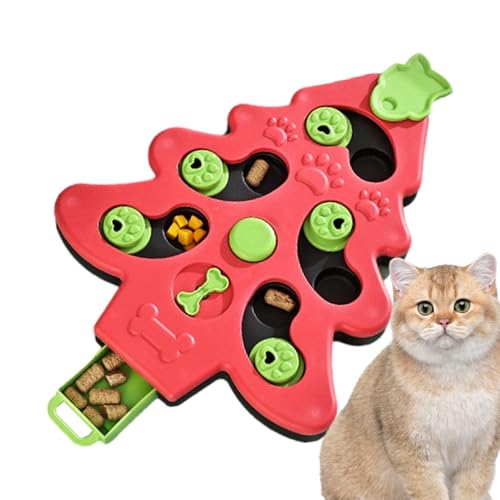 Fisssure Slow Feeder Hundenapf | Weihnachtsbaum-Form Napf Katze Slow Feeder Slow Eating Puzzle Feeder Hundenapf für kleine Katzen Hunde von Fisssure