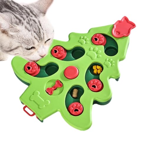 Fisssure Slow Feeder Katzennapf, Weihnachtsbaumform, Hundenapf für Katzen und Katzen, langsames Fressen, Puzzle-Futterstation für kleine Katzen und Hunde von Fisssure