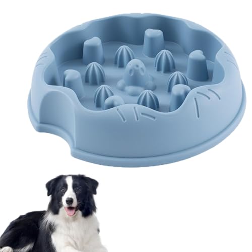 Fisssure Slow-Feeder-Schüssel - Anti-Erstickungs-Puzzle-Hundefutternäpfe,Rutschfester Futternapf mit Design für gesunde Ernährung, Futternäpfe für Hunde und Katzen für Trocken- und Nassfutter von Fisssure