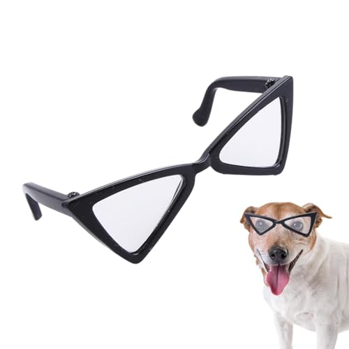 Fisssure Süße Hundesonnenbrille,Lustige Hundesonnenbrille,Retro-Dreieck-lustige Brillen | Modisches Haustierzubehör, leichte Cosplay-Brille für den täglichen Gebrauch, Partys, Zeremonien von Fisssure